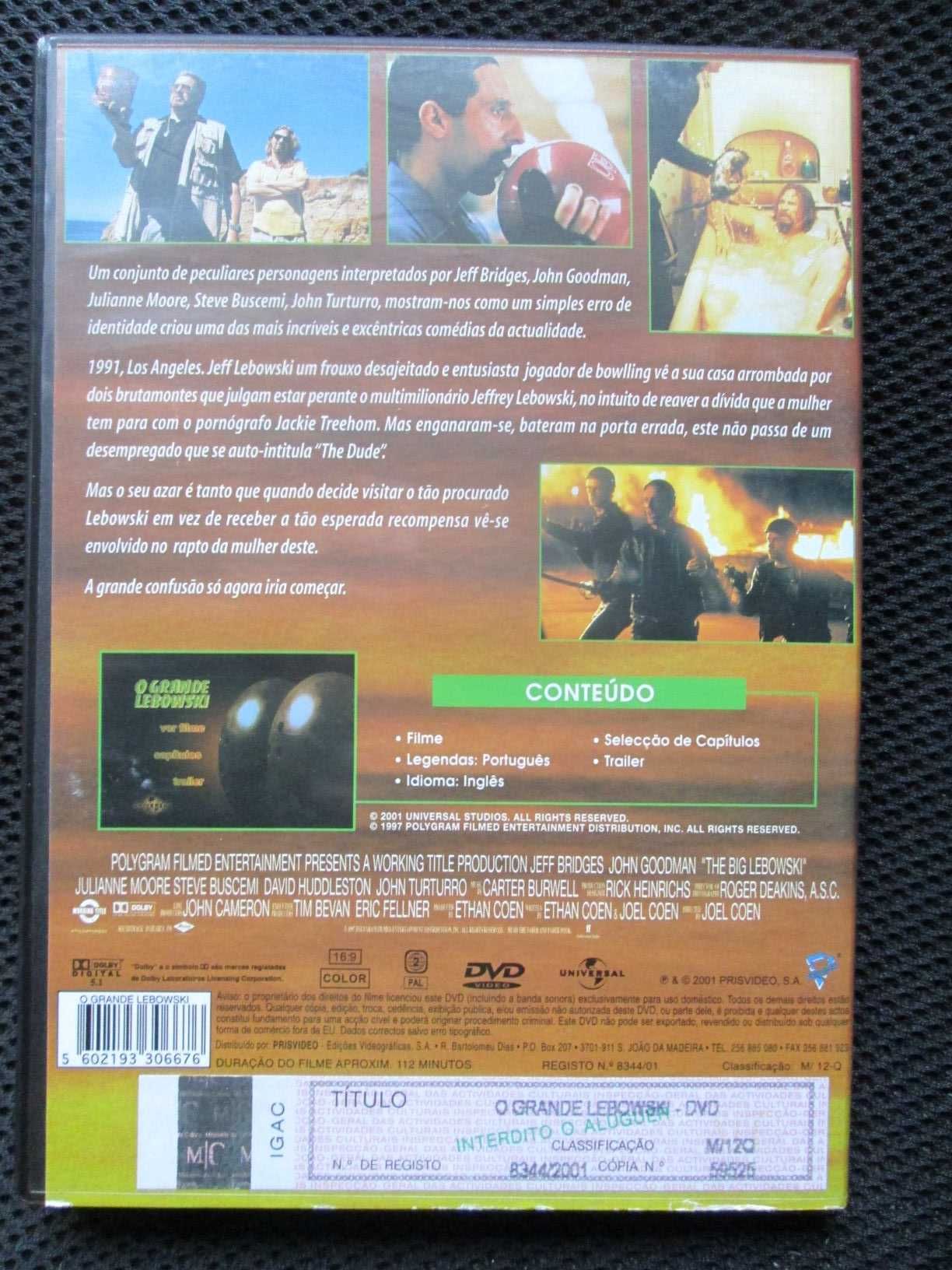 DVD O Grande Lebowski, de Joel Coen, com Julianne Moore, Jeff Bridges