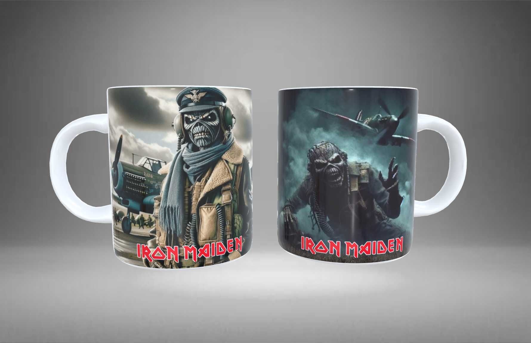 Caneca Iron Maiden Eddie Heavy Metal Esqueleto Zombie WWII