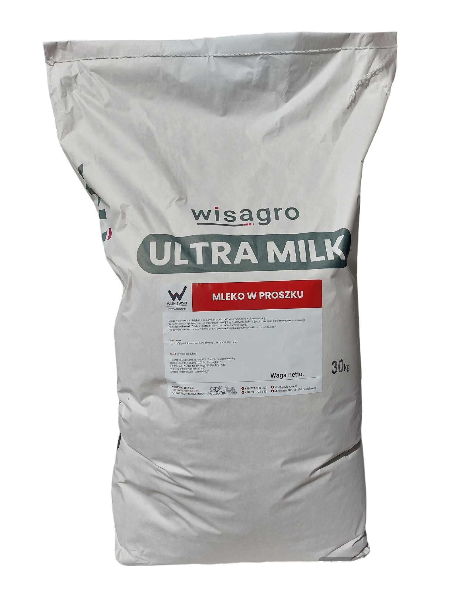 Mleko w proszku dla cieląt wisagro ultra milk paleta 990kg