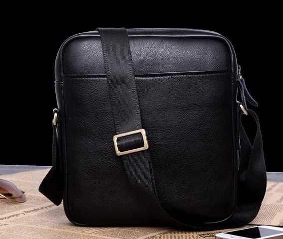Мужская новая сумка через плечо кожаная барсетка планшетка Поло Polo
