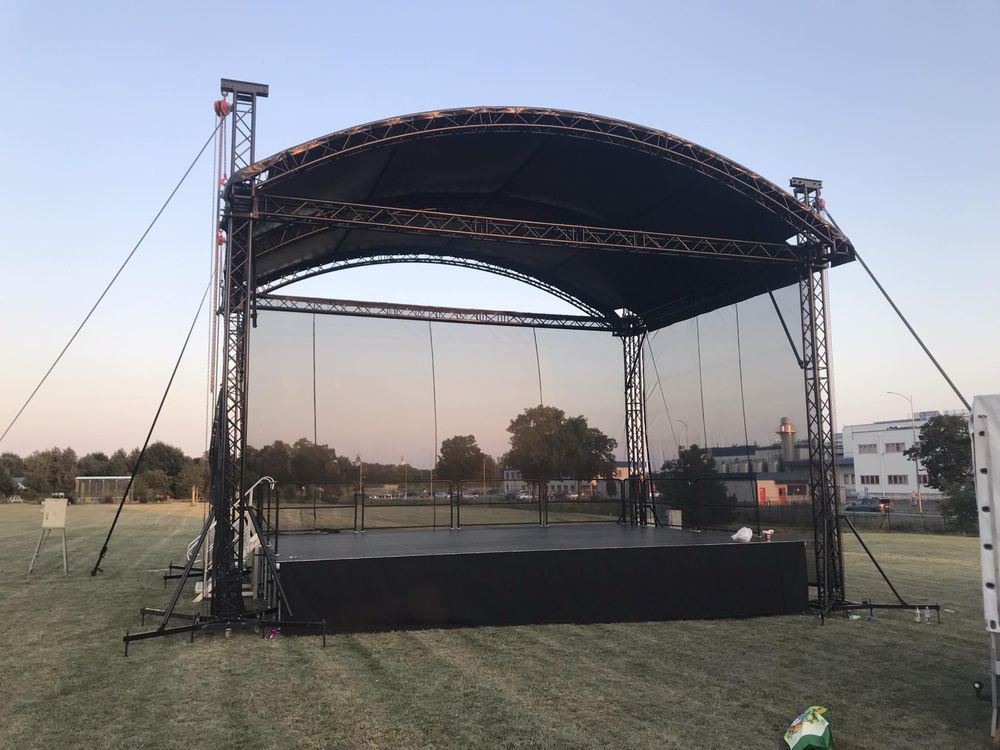 Wynajem - scena mobilna Alspaw, scena modułowa 8mx6m, 6mx4m z obsługą.