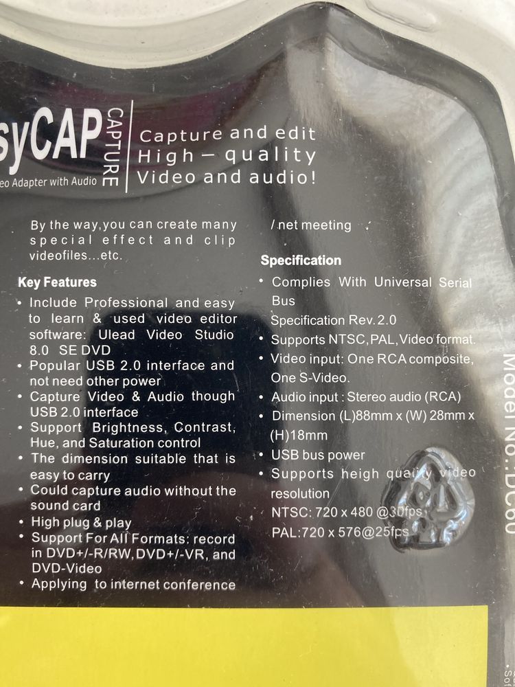 EasyCap - VHS - DVD convert