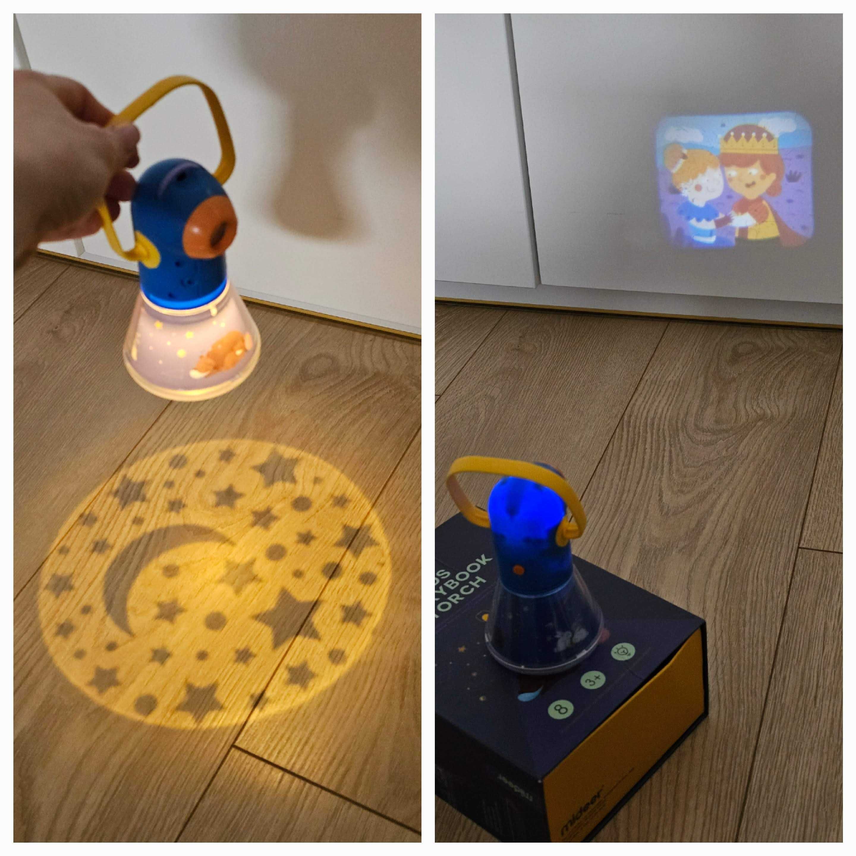 Projektor 8 bajek i gwiazd, lampka nocna, latarenka