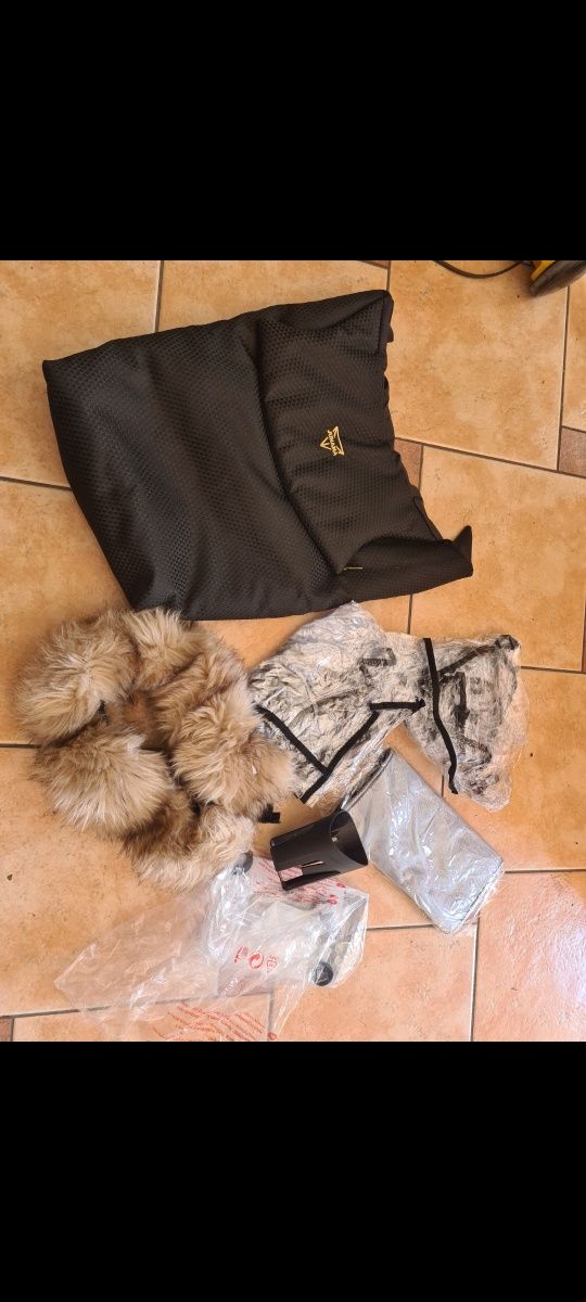 Wózek Junama Diamond Mirror gold+ fotelik cybex cloud z i-size +dodatk