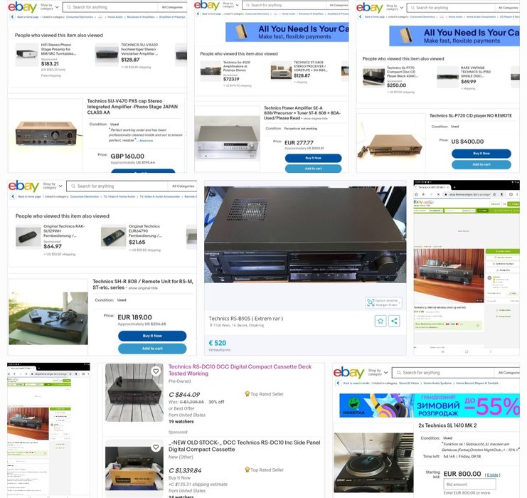 TECHNICS стойка,полный комплект аудио-аппаратуры.