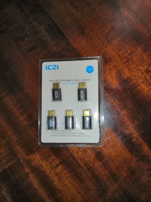 Позолоченный usb type С - micro USB адаптер с OTG