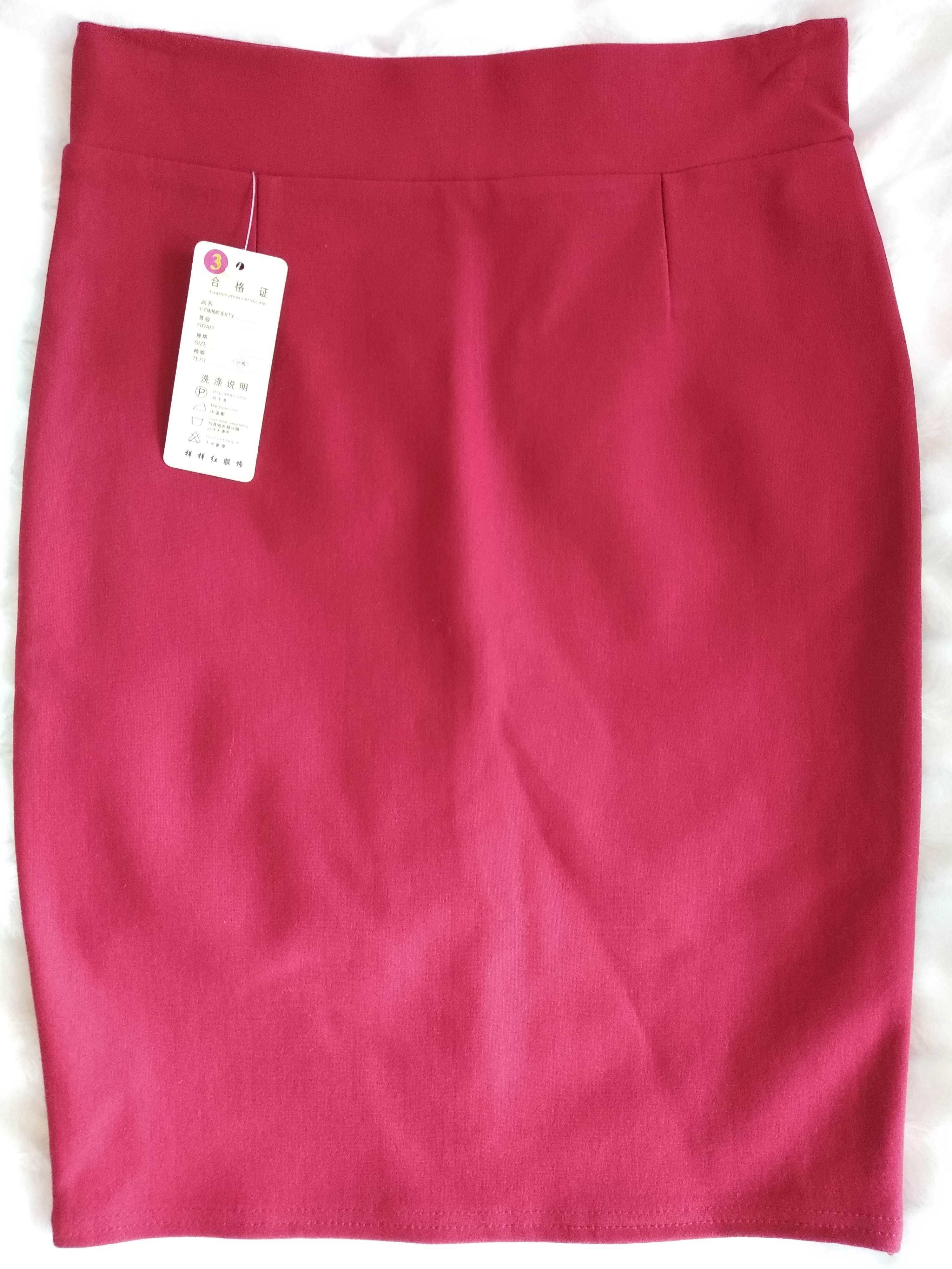 Женская красная юбка карандаш червона спідниця