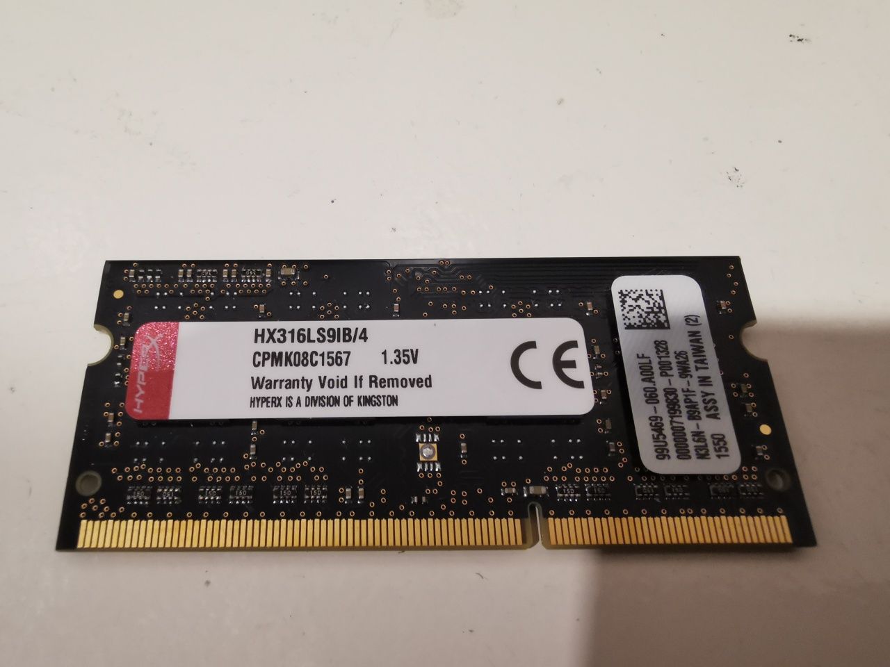 Pamięć Kingston HyperX Inpact SODIMM DDR3L 4GB 1600MHz CL9