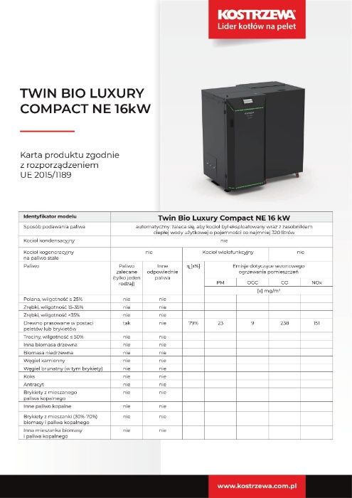 Twin Bio LUXURY Compact NE 16 kW