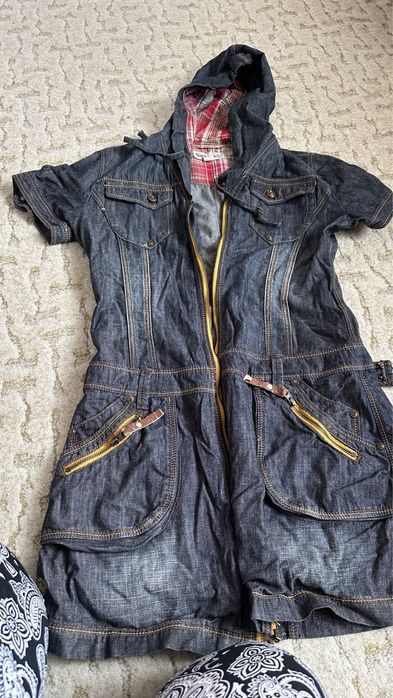 Джинсовый сарафан платье