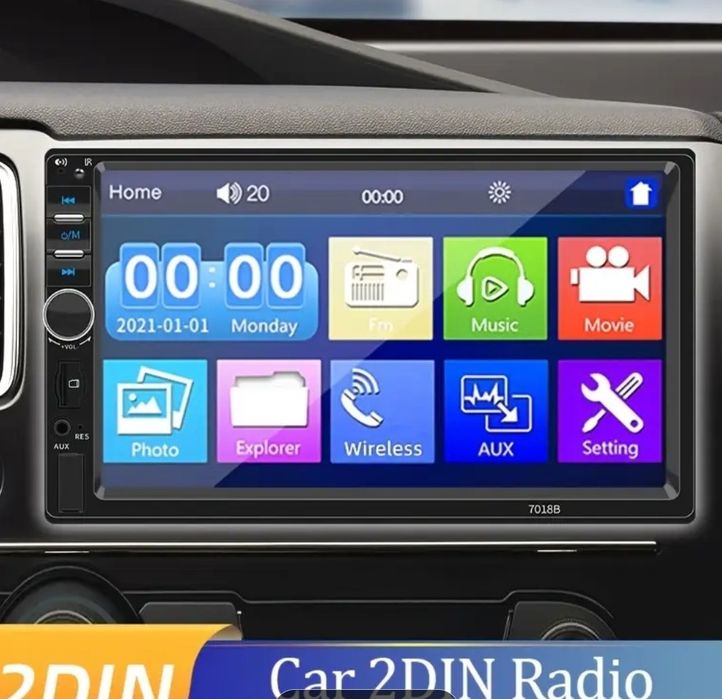 Автомагнітола 2Din Model:7018 Екран 7 дюймів сенсорний USB, SD, FM,