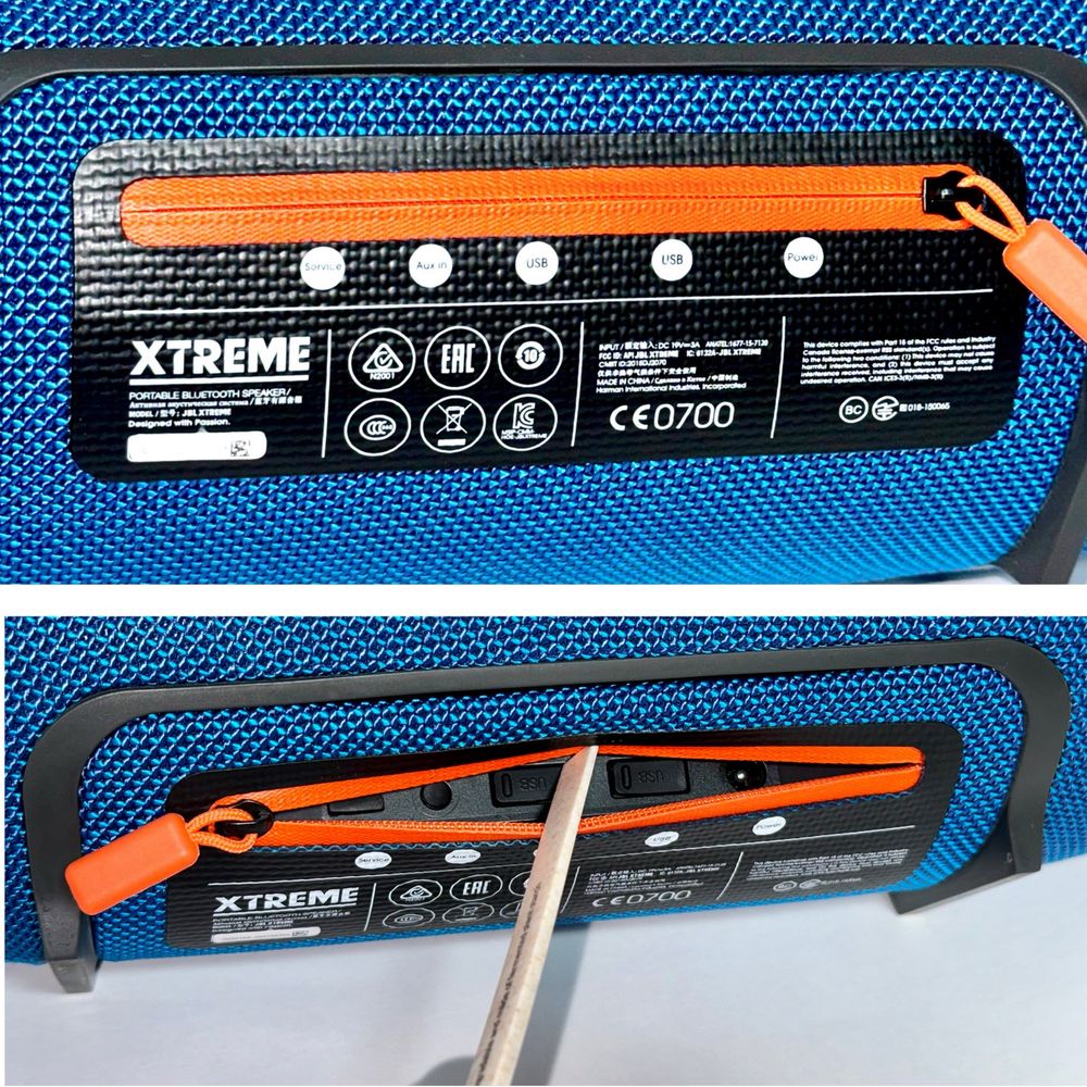 Głośnik przenośny JBL XTREME, 40W, 10k mAh, BT, 2x USB!