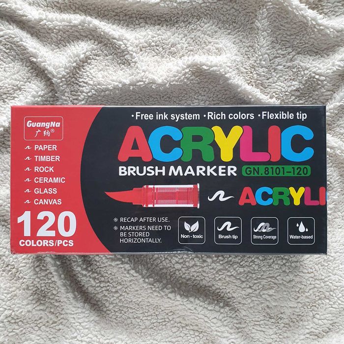 Наборы Languo Color Painting и GuangNa Acrylic Brush Marker