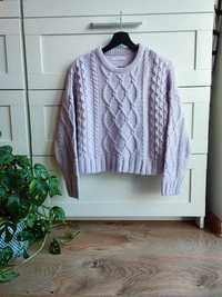 Fioletowy liliowy sweterek sweter S