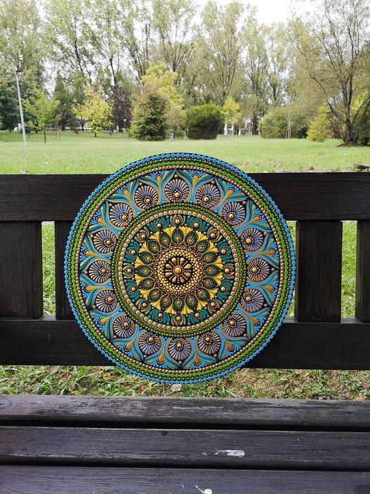 Portes Incluídos Mandala Pintada à Mão 50 cms