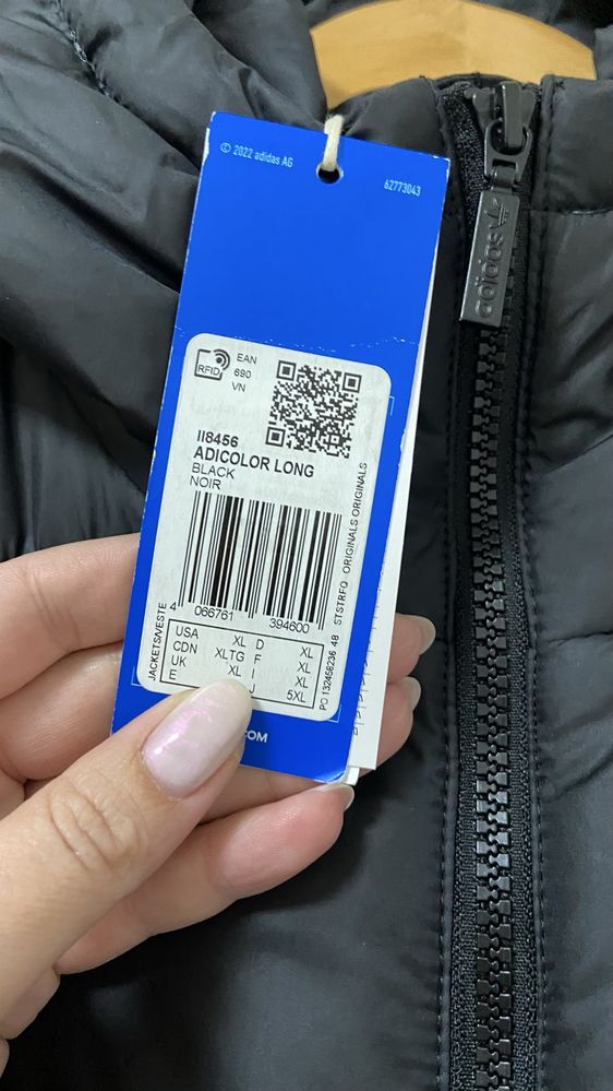 Куртка ADICOLOR LONG II8456 Adidas XL Чорний
