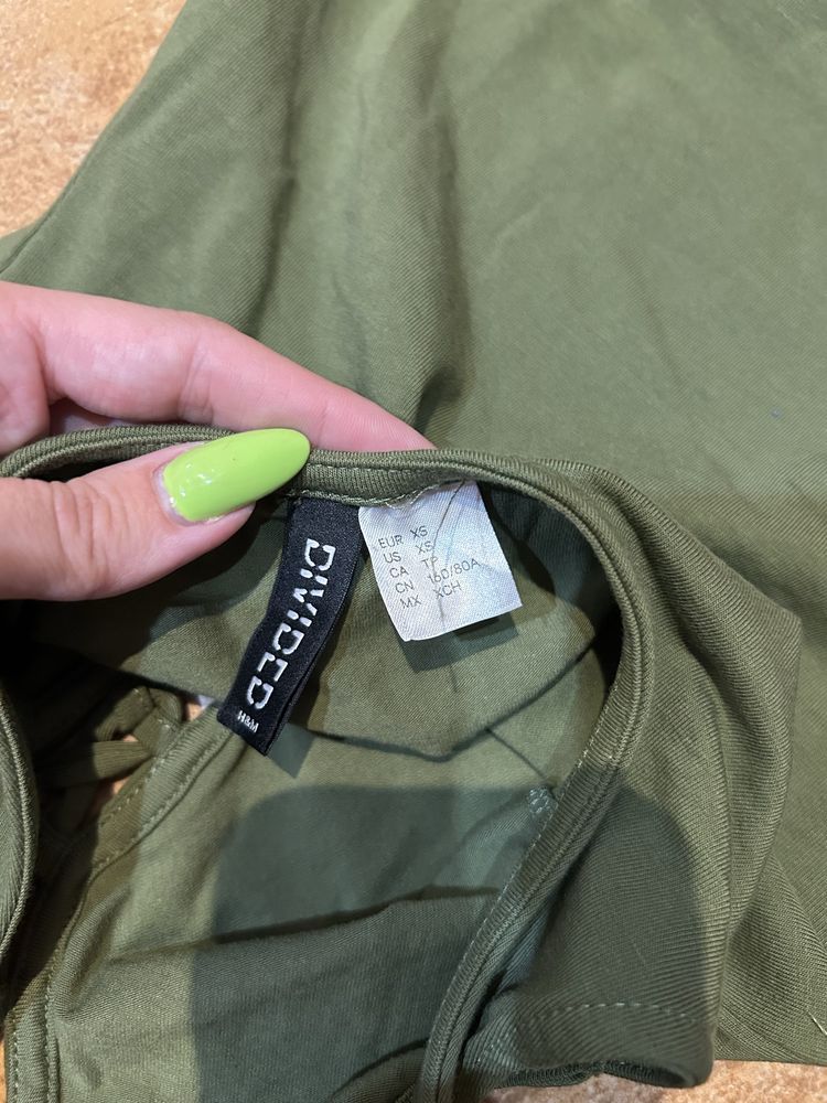 Ciemnozielone body h&m 34 khaki