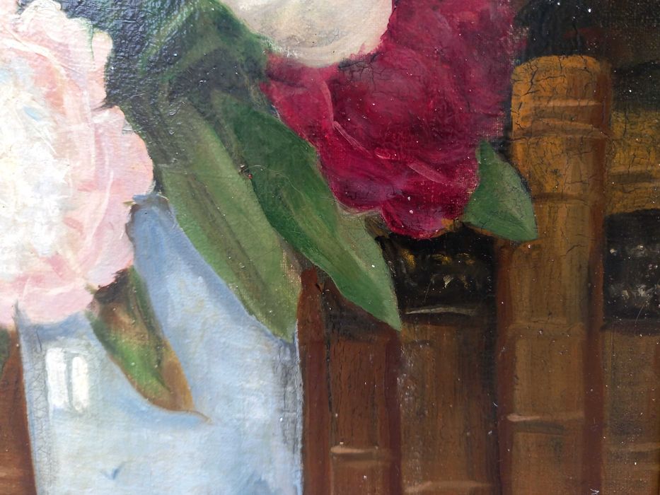 Piwonie w wazonie, martwa natura, Boris Krilov (1891 - 1977)