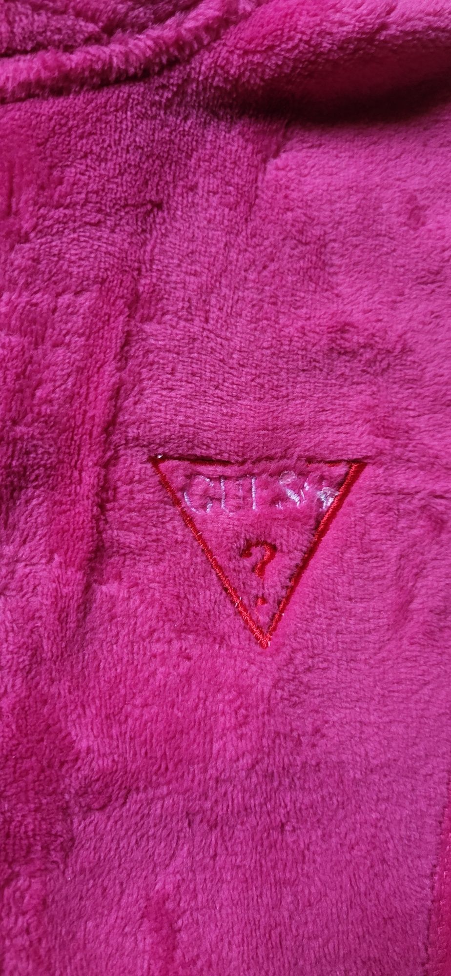 Kamizelka futrzana futerko eko fuksja śliczne logo miśS