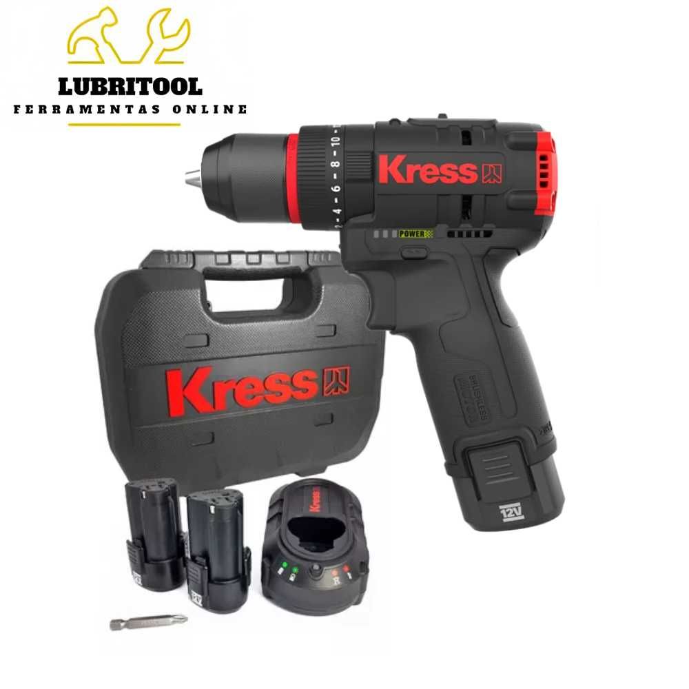 KRESS Aparafusadora Combinada 12V Brushless + Baterias KUC12 | NOVAS