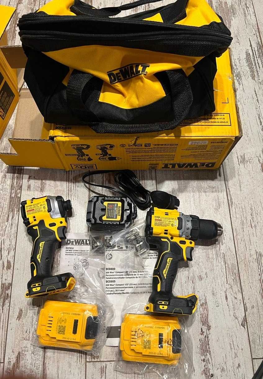 Набір безщіткового імпакта і шурупокрута Dewalt DCK2051D2 20Vmax з США