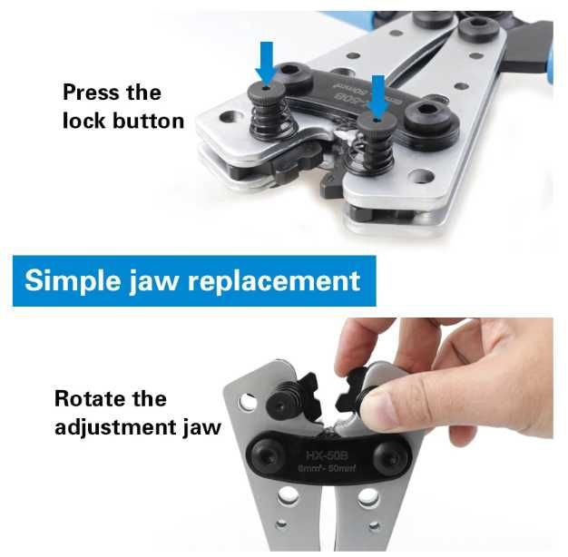Alicate de Compressão de Cravar Terminais 6mm-50mm NOVO