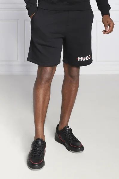 Мужские шорты Hugo Boss Хуго Босс черные футболка комплект