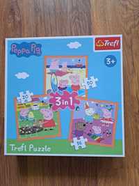 Puzzle 3 w 1  Świnka Peppa 3+