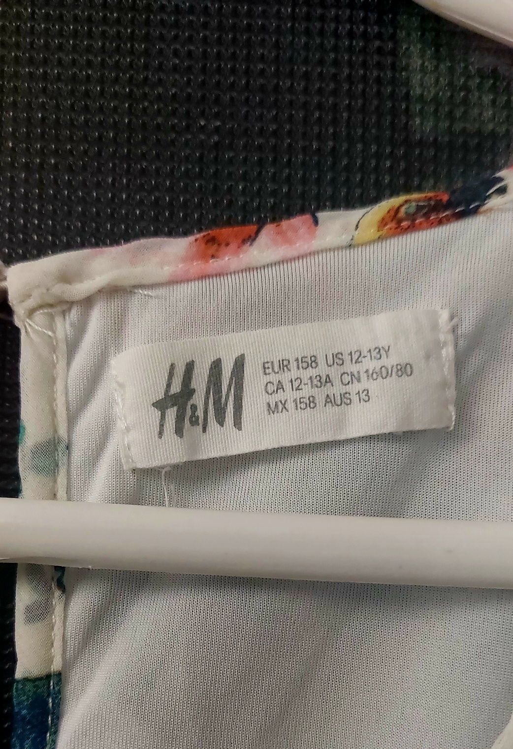Sukienka letnia elegancka H&M  rozmiar 158  dłuższy tył + gratis