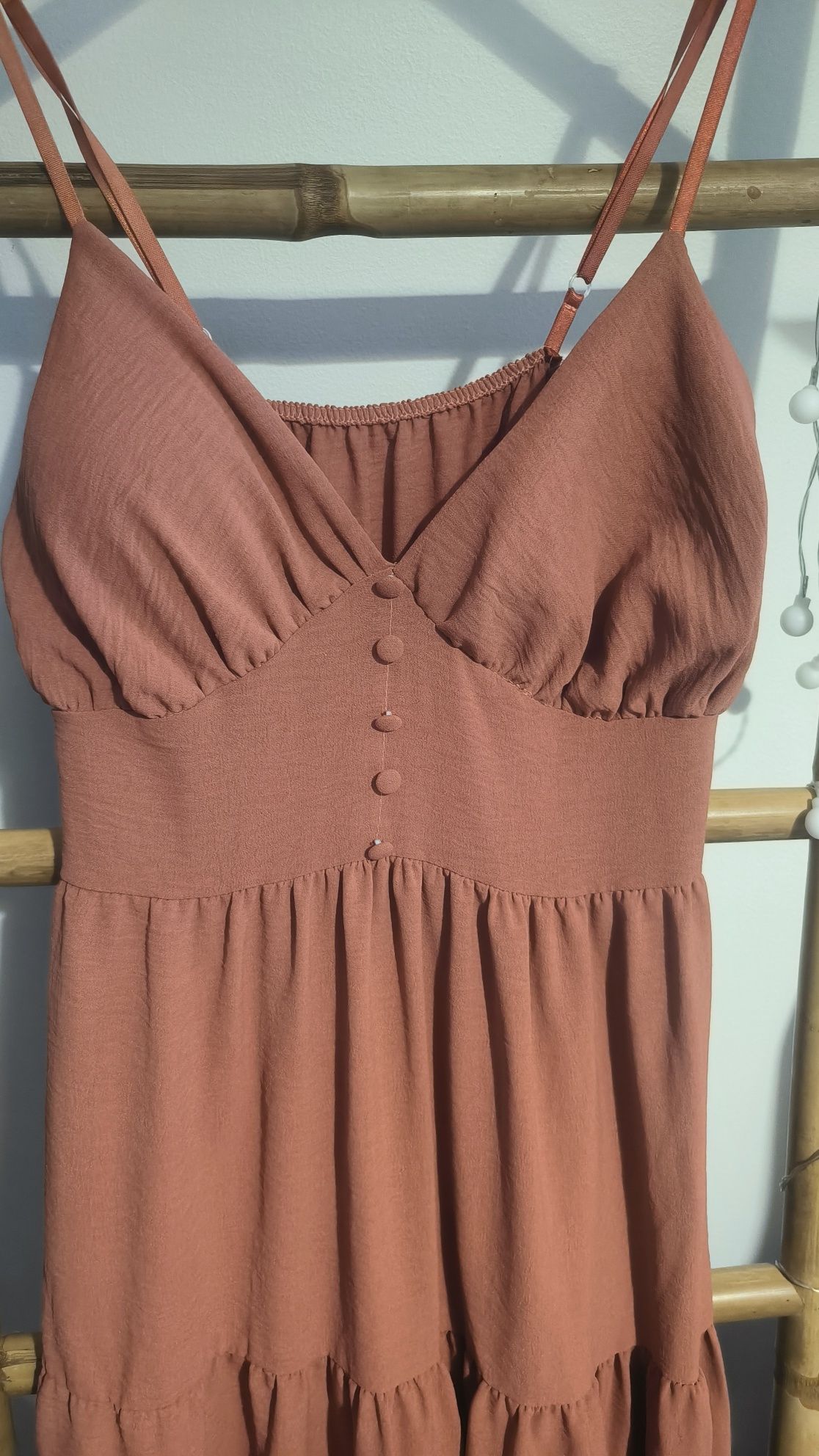 Vestido terracota novo
