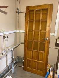 Drzwi drewniane lewostronne wewnętrzne 2 sztuki
