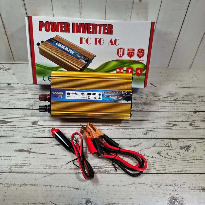 Power 2 кВат инвертор 12 220 для дома и авто