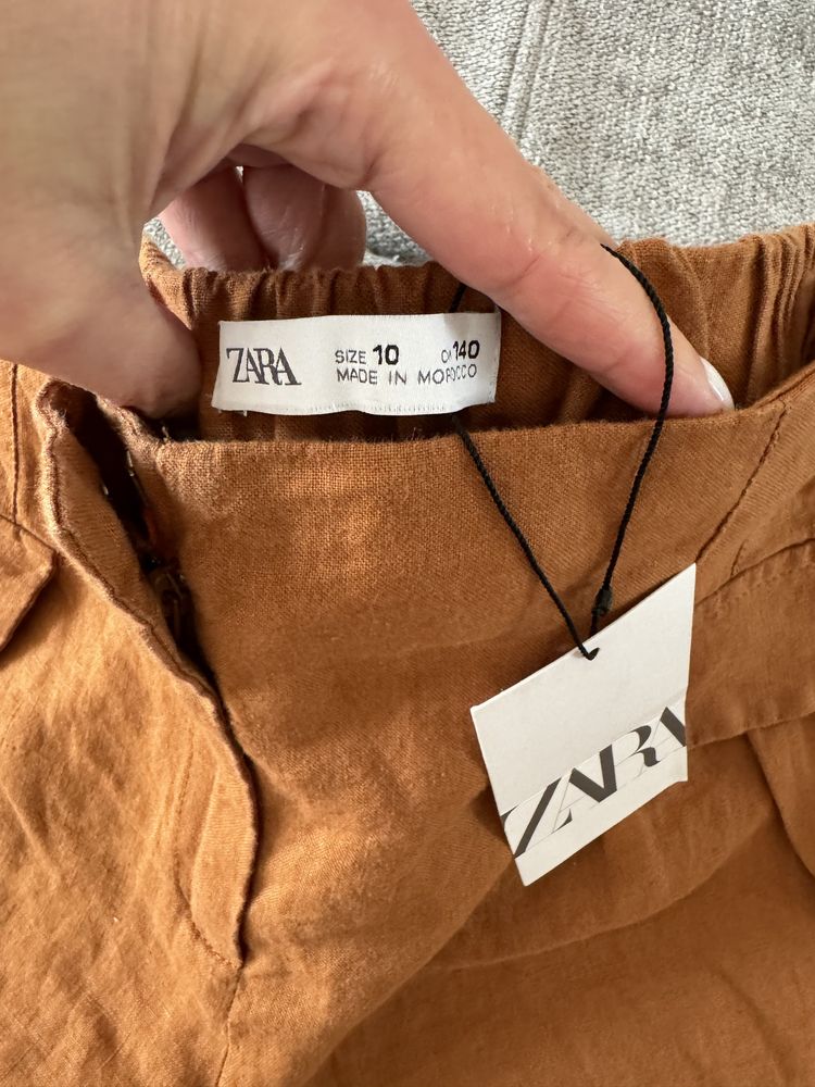 Льняні штани zara 140 см 10 р нові