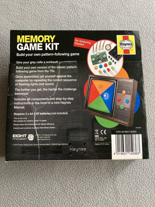 Haynes, Memory game kit   Zestaw do samodzielnego montażu.