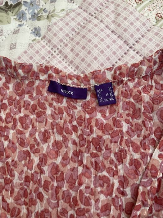 Różowa koszula na krótki rękaw w ciapki M 38 L 40 mexx coquette