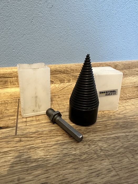 Nowy stożkowy łupek / stożek do rozłupywania drewna + trzpień mocujący