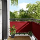 Vidaxl Parawan Balkonowy Czerwony 75X700 Cm 100% Poliester Oxford