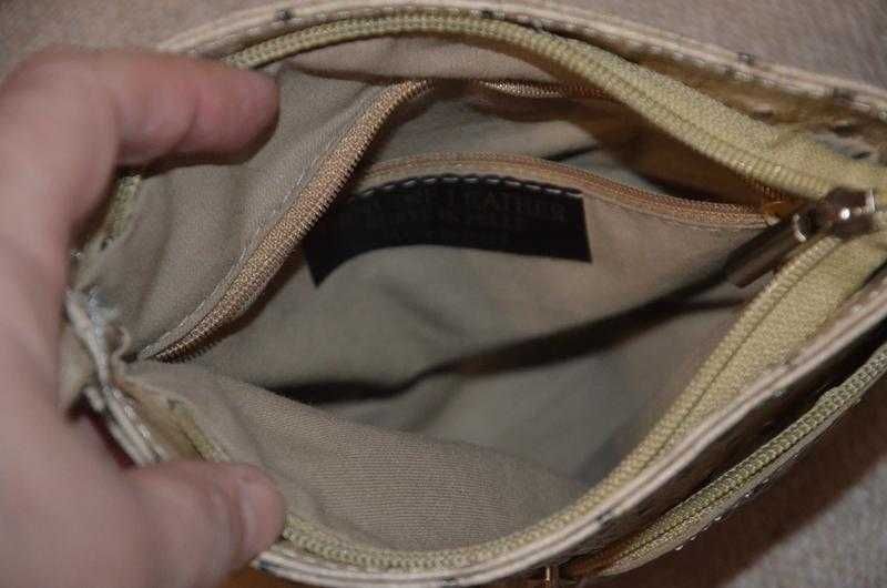Шкіряна сумочка Genuine Leather на плече