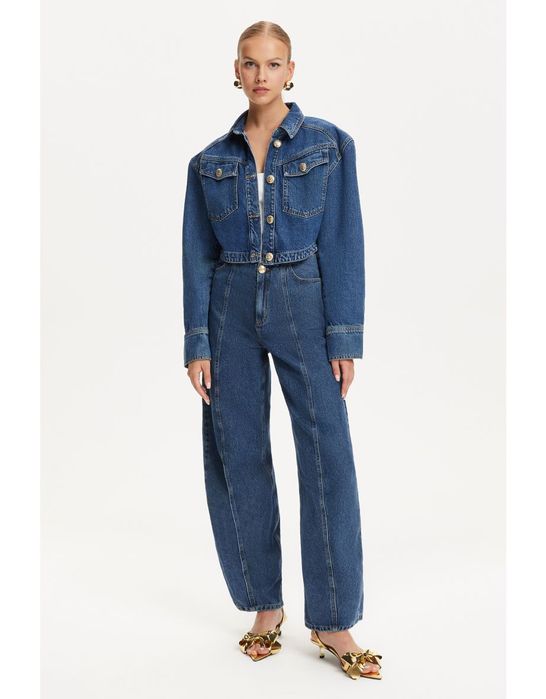 Kurtka jeansowa z ozdobnymi guzikami Nocturne 38