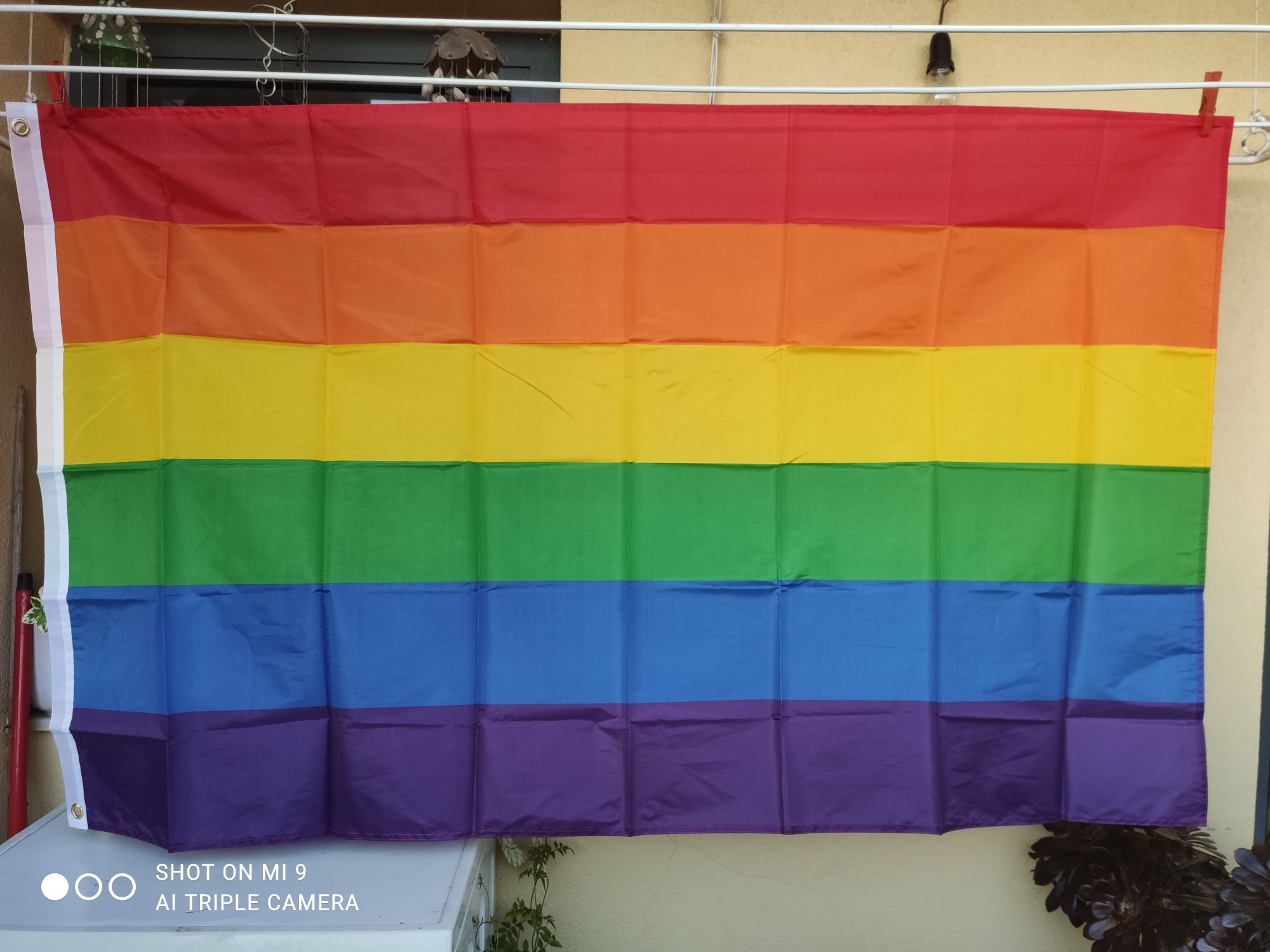 Bandeira LGBT (Arco-íris) 150x90 Nova