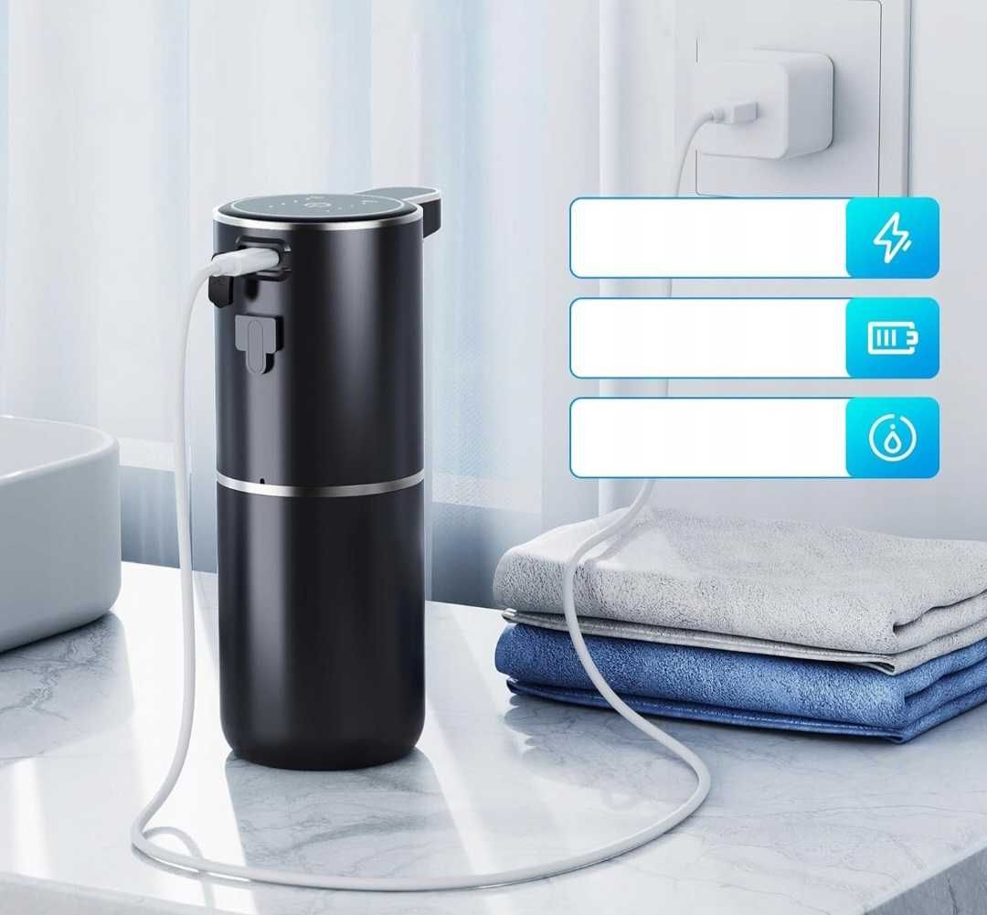 P11 Automatyczny Dozownik MYDŁA z SENSOREM PODCZERWIENI I USB, Czarny