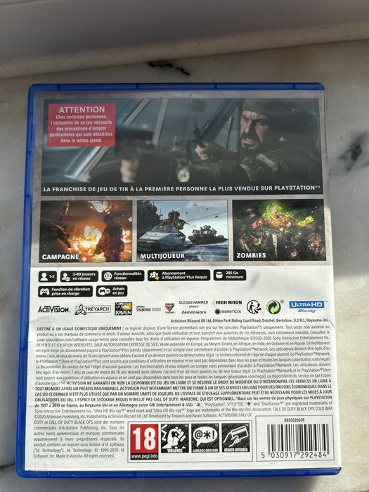 Call of Duty Black Opps Cold War PS5