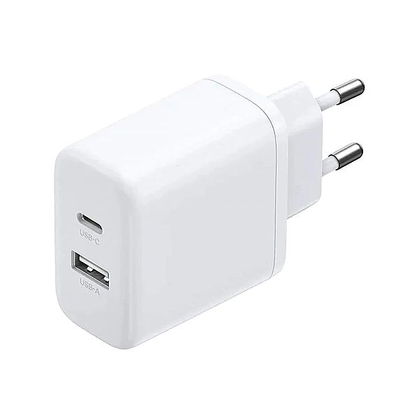 Ładowarka sieciowa Ugreen X227/20W GaN 1x USB-A 1x USB-C - biała