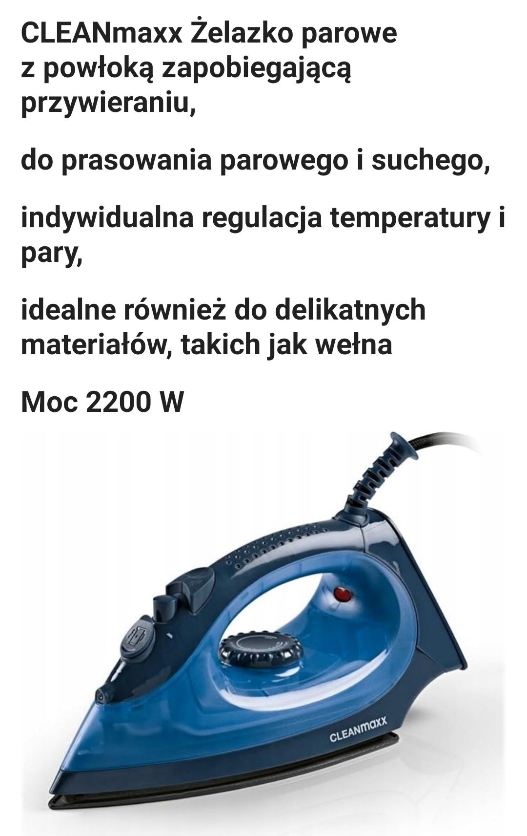 Żelazko parowe 2200W