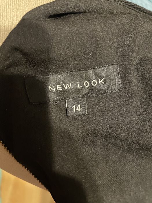 Czarna, elegancka sukienka, balowa, z siateczką, rozmiar 14, 42, XL