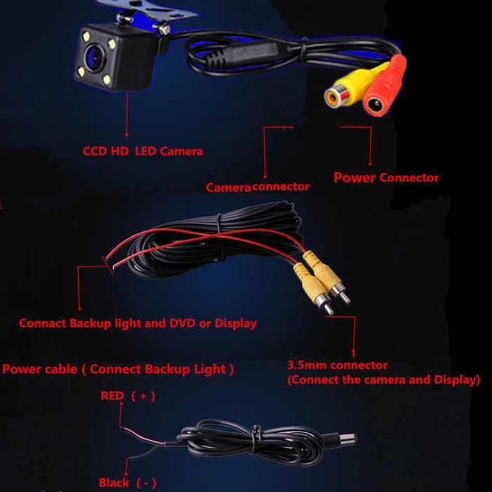 KIT câmara + monitor LCD para estacionamento carro caravana NOVO