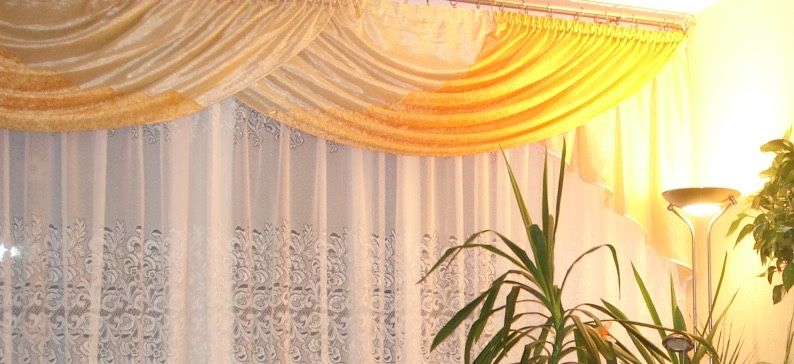 Komplet zasłon z lambrekinem