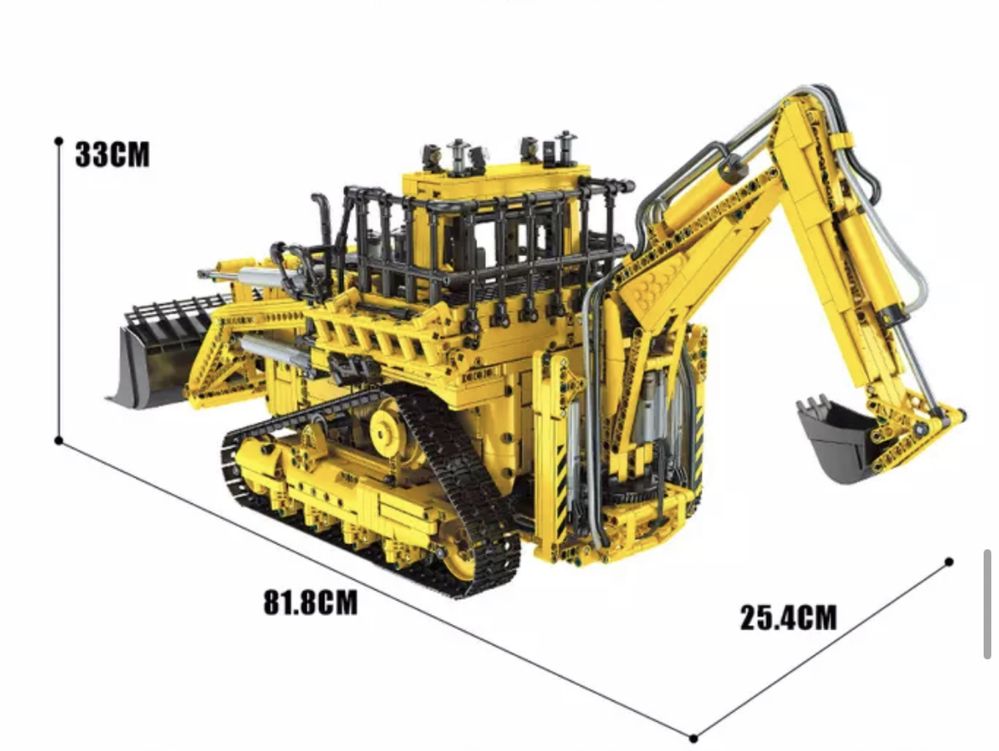 MOC Escavadora tipo Lego 100CM 3963Pcs