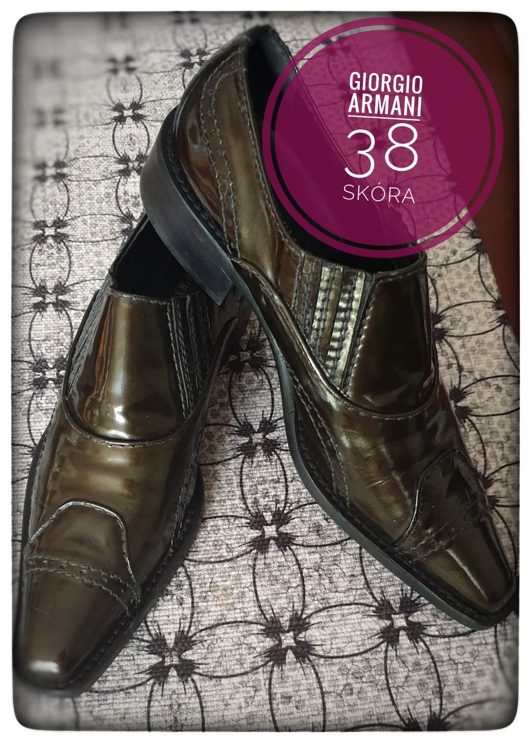 Giorgio Armani skóra lakier 38