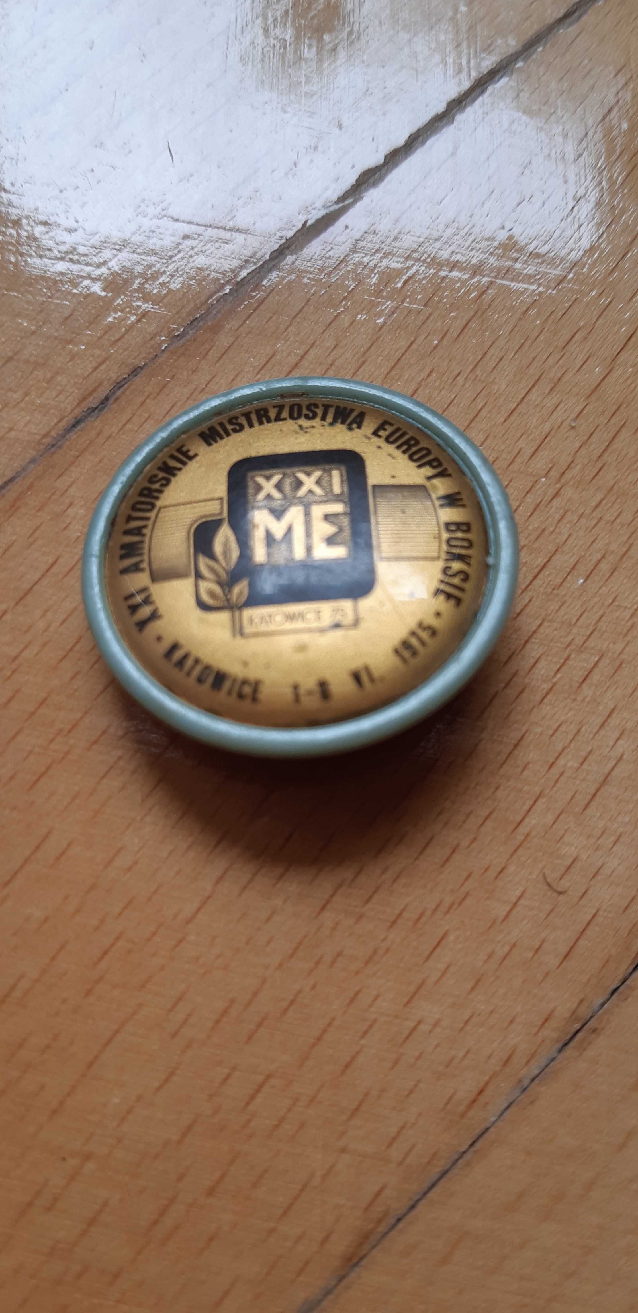 pins odznaka  XXI Amatorskie Mistrzostwa Europy w boksie Katowice 1975